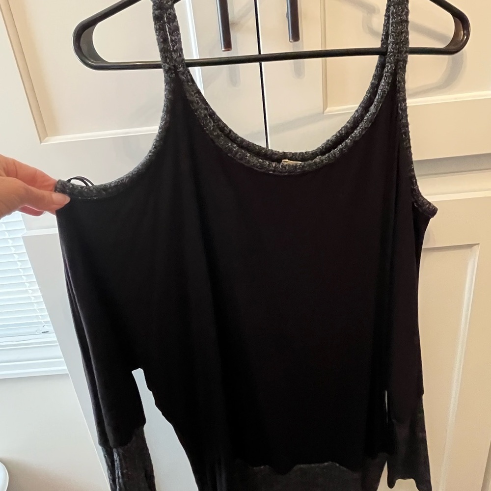 Crescent Black and Gray Tank Top